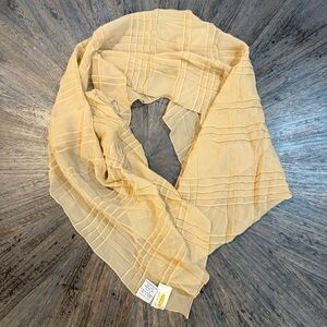 Talbots Made in Italy 100% Silk Pleated Scarf – Beige